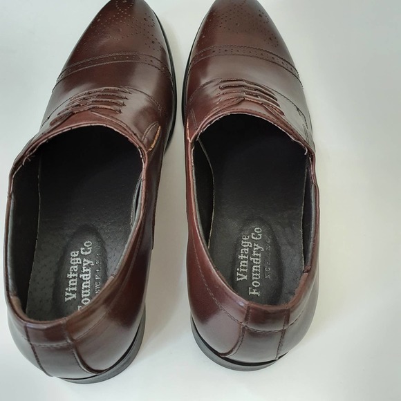 Vintage Foundry Co. Brown Captoe Oxford Lace Shoes